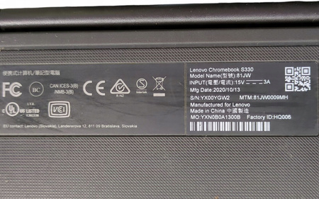 Lenovo Chromebook S330 81JW MediaTek MT8173 4GB RAM 64GB SSD 14″ FHD