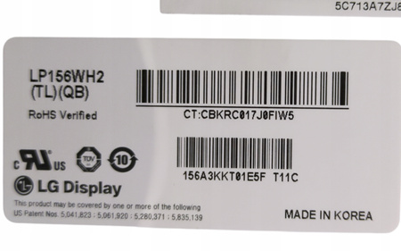 MATRYCA LG LP156WH2 15,6" 1366x768px; 40pin BŁYSZCZĄCA