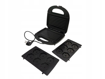 Opiekacz do kanapek toster gofry grill Hoffen 5 w 1 SM-5170 czarny 850 W