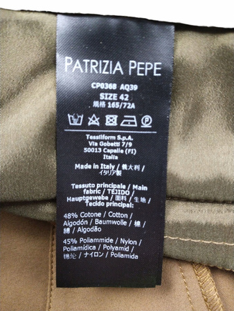 Eleganckie spodnie damskie Brązowe PATRIZIA PEPE ROZ.42