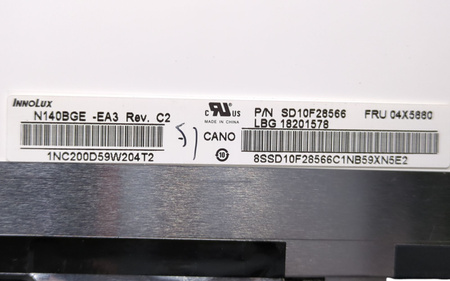 Matryca InnoLux N140BGE -EA3 Rev. C2 14" 1366x768 30pin Matowa