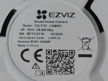 Kamera wewnętrzna obrotowa EZVIZ CS-TY2 |FULL HD WI-FI BIAŁA