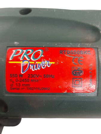 WIERTARKA ELEKTRYCZNA PRODRIVER RTD550BKC 550 W