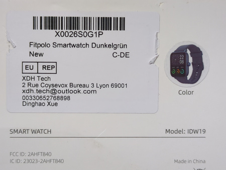 Smartwatch IDW19 1.8" TFT IP68 Alexa rozmowy 100 sportów