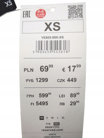 SKÓRZANA SKÓRKOWA SPÓDNICA SPÓDNICZKA RESERVED ROZMIAR XS CZARNA