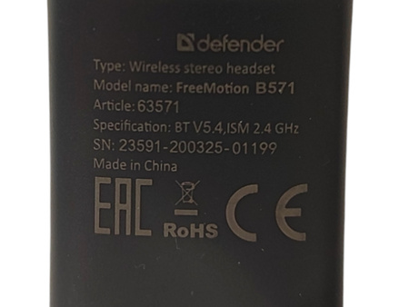 Słuchawki Defender FreeMotion B571 Bluetooth LED mikrofon 9h