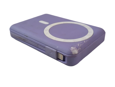 Powerbank Yiisonger KT-D011 10000mAh z wbudowanymi kablami FIOLETOWY