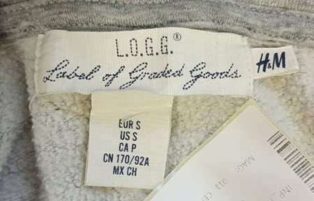 Bluza z kapturem męska H&M S SZARA