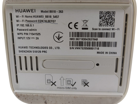 Router Huawei B818-263 z agregacją na kartę sim 4G LTE WIFI