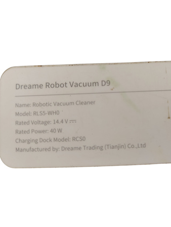 Robot sprzątający DREAME Vacuum D9 Funkcja mopowania Tworzenie mapy