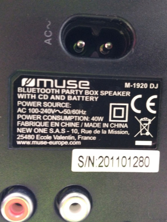 Głośnik Power Audio MUSE M-1920 DJ bluetooth