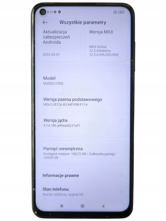 Smartfon Xiaomi Redmi Note 9 M2003J15SC 4/128GB 6,53" 48Mpix Niebieski