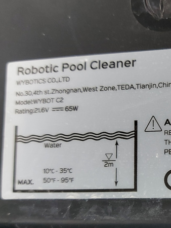 Bezprzewodowy robot do czyszczenia basenów WYBOT C2 Biały
