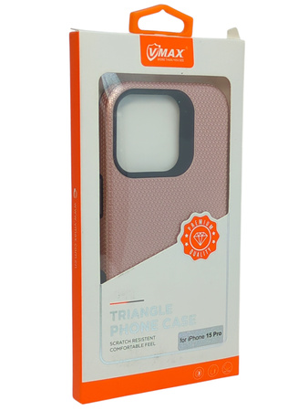Etui Vmax Triangle Case do iPhone 15 Pro 6,1" różowo-złota