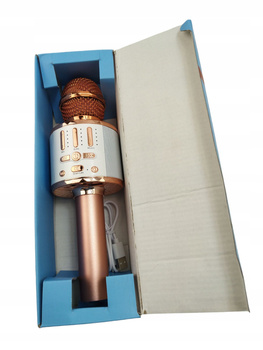 Mikrofon do karaoke dla dzieci i dorosłych Bluetooth podświetlenie LED