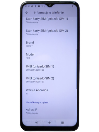 Smartfon Cubot P80 fioletowy 6.58 cala 8GB RAM 256GB 5200mAh NFC