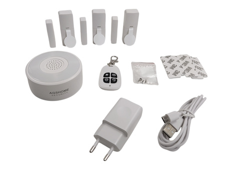 System alarmowy z czujnikami AGSHOme Smart Alarm Security System DP-W2