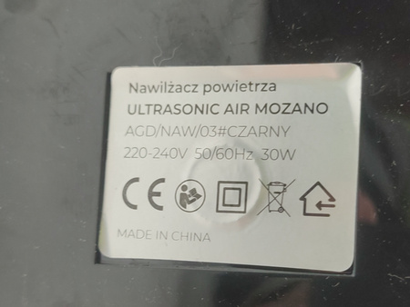 Nawilżacz powietrza Ultrasonic Air z jonizacją 5L 30W MOZANO