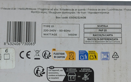 Frytkownica beztłuszczowa Black+Decker BXAF5000E 5 l 1450 W czarna