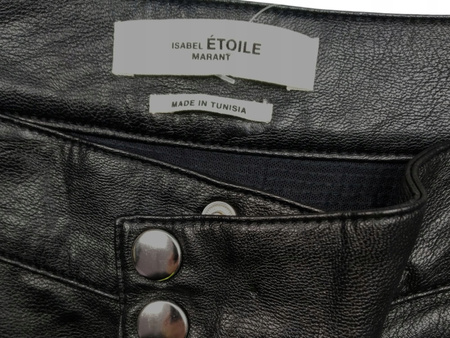 Spodnie damskie Czarne Eko-skóra ISABEL ETOILE MARANT ROZ.36
