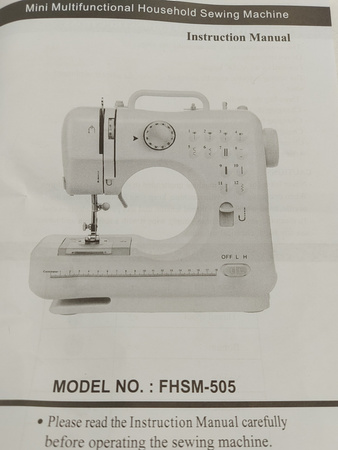 FHSM-505 mini maszyna do szycia 12 ściegów LED zasilacz + pedał