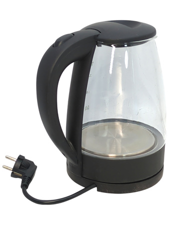 Czajnik elektryczny Hoffen AK-0347 2200 W 1,8 l czarny szklany LED