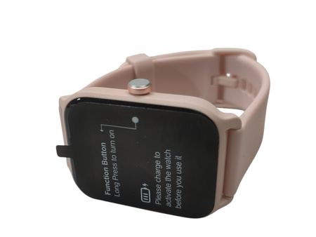 Smartwatch damski na pasku IDW13 różowy + ładowarka