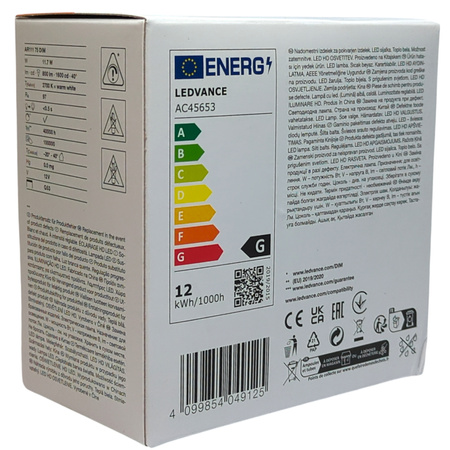 Żarówka LED G53 AR111 11.7W = 75W 800lm 2700K Ciepła 40° CRI97 Ledvance