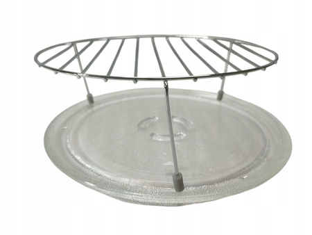 TALERZ SZKLANY KUCHENKI MIKROFALOWEJ 28CM Z RUSZTEM LG