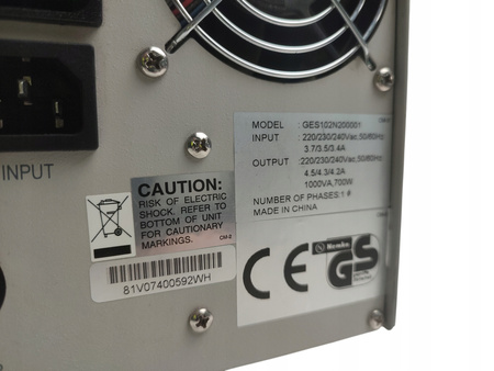 Zasilacz awaryjny UPS Delta Electronics GES102N200001 (1000VA/700W)