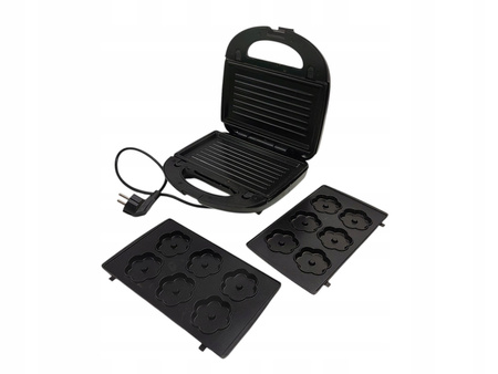 Opiekacz do kanapek toster gofry grill Hoffen 5 w 1 SM-5170 czarny 850 W