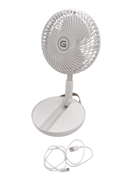 Wentylator Gutfels Venti 3030 R USB 4-stopniowy składany biały 20h pracy
