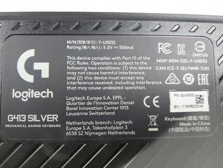 Klawiatura Logitech G413 Silver