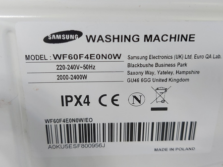 PRALKA  SAMSUNG WF60F4E0NOW