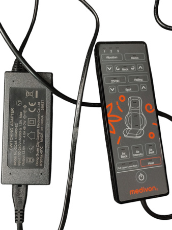 Mata masująca Medivon Cosy Air Pro 48W Shiatsu podgrzewanie czarna