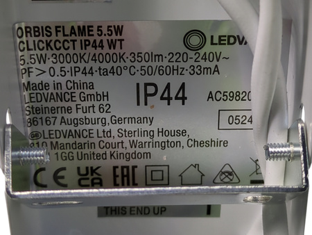 Oprawa LED ścienna i sufitowa LEDVANCE 5.5W 435 lm 3000-4000K IP44