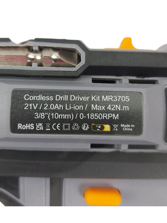 Wiertarko-wkrętarka akumulatorowa 21V Bamse MR3705