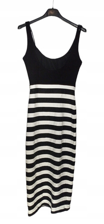 SUKIENKA ZARA TRAFALUC ROZ.S CZARNO-BIAŁA W PASKI