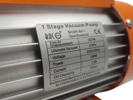 Pompa podciśnienia klimatyzatora Bac BA1 800PSI 0,8Pa