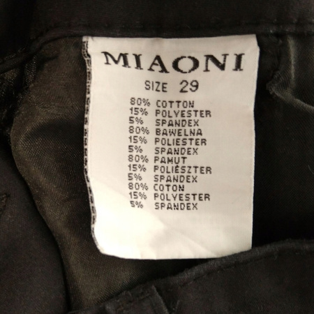 Spodnie damskie MIAONI Rozmiar 29 Czarne