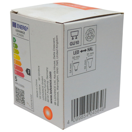 Żarówka LEDVANCE LED PAR16 4,3W GU10 2700K 350 lm 36°