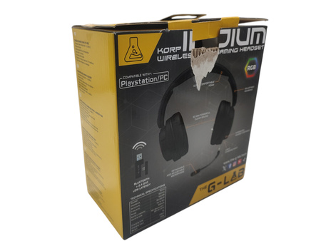 Słuchawki bezprzewodowe nauszne z mikrofonem G-Lab Korp iridium czarne