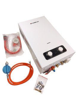 Gazowy podgrzewacz do wody CAMPLUX BD264-DE 10 L biały