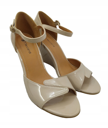 Sandały na koturnie Damskie Beżowe ROZ.39.T.TACCARDI