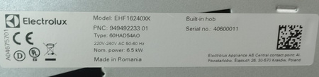 Płyta elektryczna ceramiczna Electrolux Radiant 300 EHF16240XK czarna