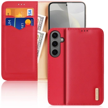 Pokrowiec Dux Ducis Hivo Etui z klapką do Samsung Galaxy S24 czerwone