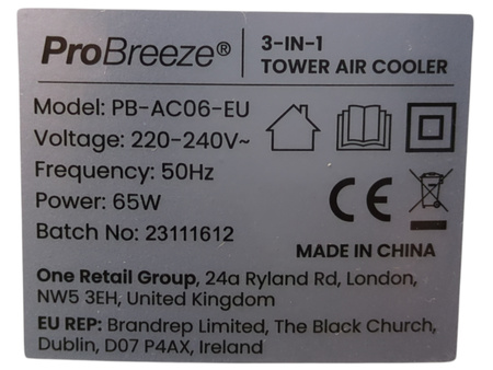 WENTYLATOR KOLUMNOWY WIEŻOWY PROBREEZE 7L 4W1