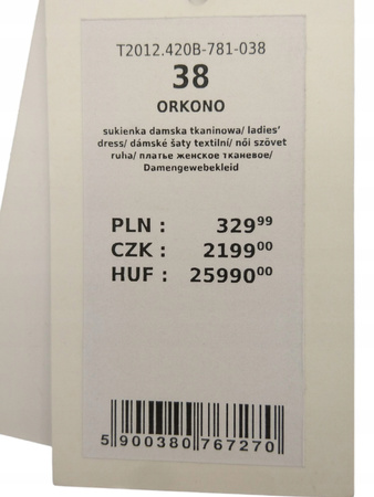 Sukienka damska tkaninowa TATUUM Orkono Rozmiar 38 GRANATOWA