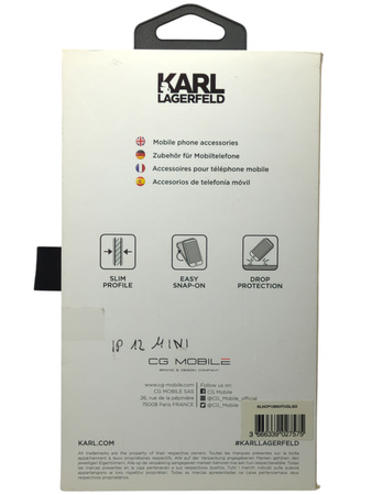 Etui Plecki Karl Lagerfeld do iPhone 2021 5.4" bezbarwne