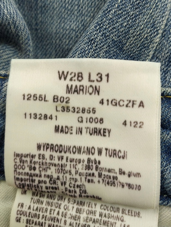 Spodnie jeans damskie LEE Rozmiar 28/31 NIEBIESKIE
